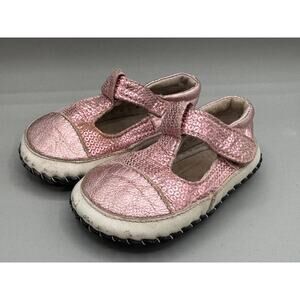 Pediped Infant Toddler Girls Shoes Pink Sparkle 18-24 months
